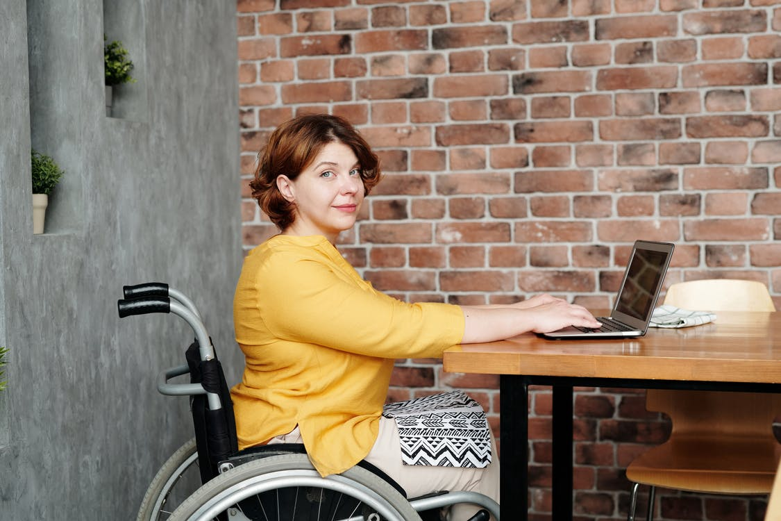 Woman in a wheelchair